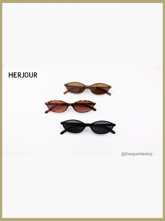 Retro Oval Cat Eye Sunglasses with UV Protection